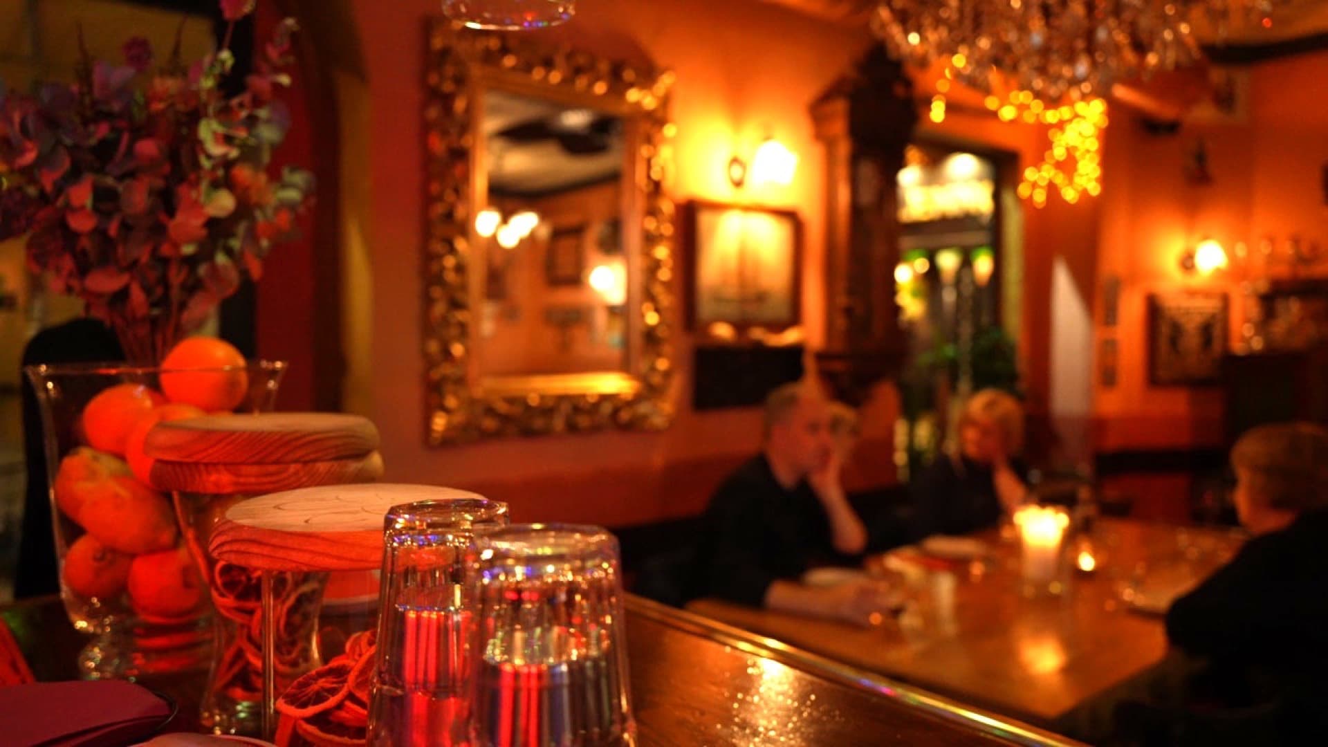 Interior del restaurante El Cuerno en La Lonja, Palma de Mallorca